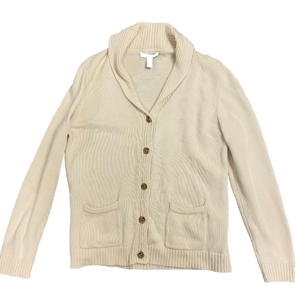 Lauren Ralph Lauren Cable Button Up Sweater Off White XL